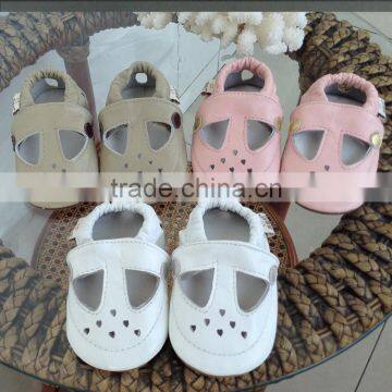 New Born Baby New Design Hand Made Cheap Real Leather Shoes photo-4