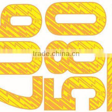 Custom Plastisol Type Soccer Number Heat Transfer Printing For Jerseys With Anti Sublimation photo-2