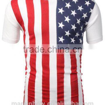 2014 most Popular American Flag T Shirt , printing flag Graphic Tees for Men & Women hot sale produced in China