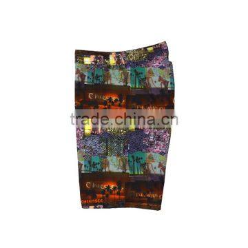 Wholesale Jacquard Fabric Beach Shorts, 4 Way Stretch Boardshorts Custom photo-4