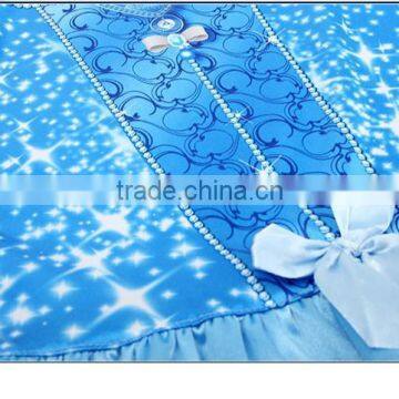 2015 Fashion 100 Polyester Satin Pajama Sleepwear photo-6