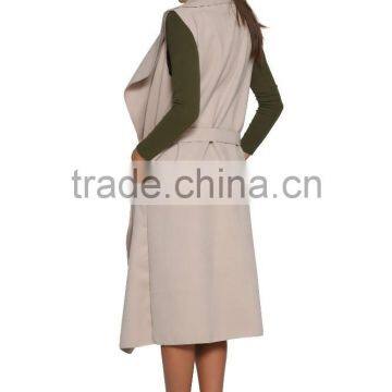 Oversized Waterfall Collar Loose Fit Coat Fashion Women Trench Coat photo-5