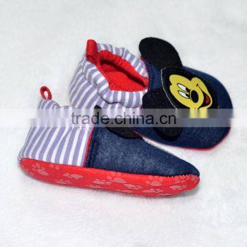 Cute Mickey Face Embroidered Baby Footwear photo-3
