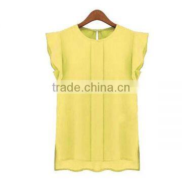 New Design Office Ladies Chiffon Short Sleeve Blouses photo-6