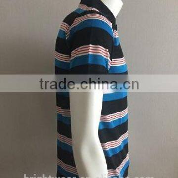 Men's Wholesale Knitted Custom Striped Polo Shirt