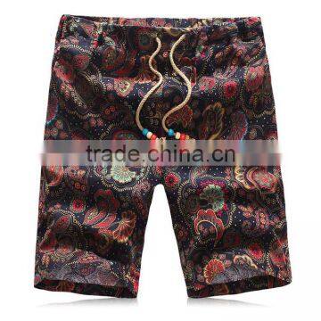 Hot Sale Fashionable Men National Cotton&linen Beach Shorts Custom Shorts in Guangzhou photo-5