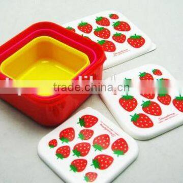 3PCS Square Lunchbox Bento Box Set /storage Box photo-4