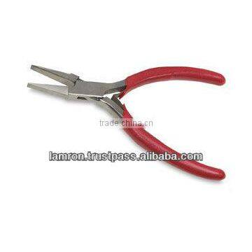 Flat Nose Jewelry Pliers 5" with PVC grip