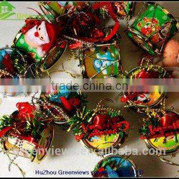 6CM Plastic Christmas Drum ornaments Christmas hanging christmas Small drums