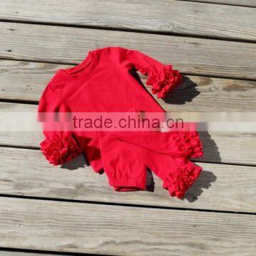 Layering shirts with icing pants red ruffle girls outfits knit mustard shirts valentines day gift