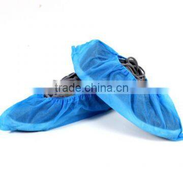 Disposable blue color PP non-woven liquid resistant shoe cover for industrial