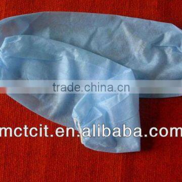Disposable light blue oil proof PP non-woven sleeve cover/oversleeve for medical workers