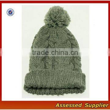 XJ01103/Men fashion beanie knit hat with top ball / men beane knitting hat