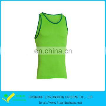 Compression Polyester Dri Fit Blended Custom Designed Green Tank Tops