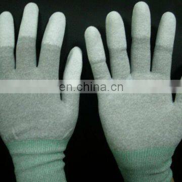 Pu top coated gloves with cabon fiber gloves