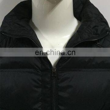 2017 High Quality Black Down Feather Coatn With Zipper