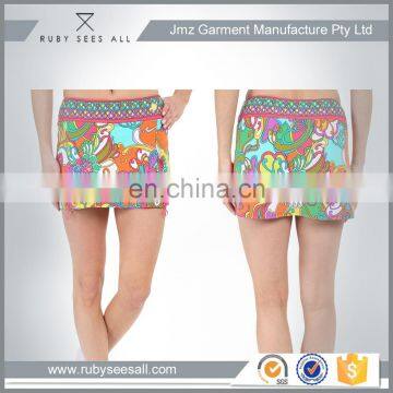 2016 fashion young women sporty Trina Turk Jungle Flower Tennis Skirt custom