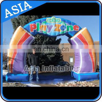 Digital Printing Arch Entrance , Play Zone Inflatable Arch Entrance Gate For Park