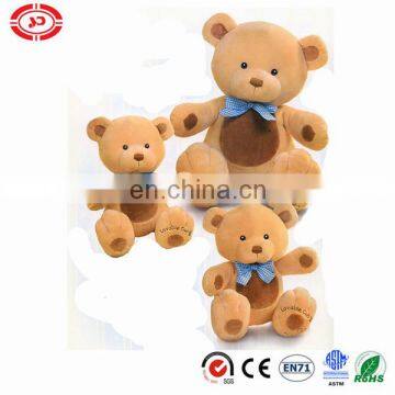 Cute huggable stuffed soft toy with blue Ribbon plush Teddy bear