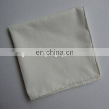 Solid White Color 100% Silk Printed Pocket Square-40x40cm