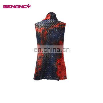 2017 Multi-color Mesh Print No-close Cardigan for Women photo-3