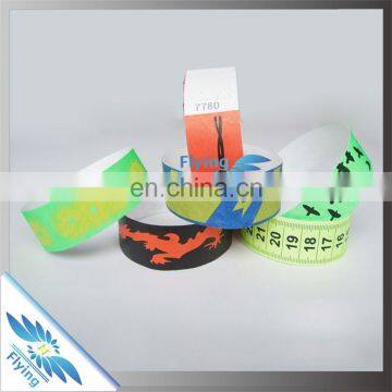 2017 wholesale Custom colorful and cheap tyvek paper wristbands for party