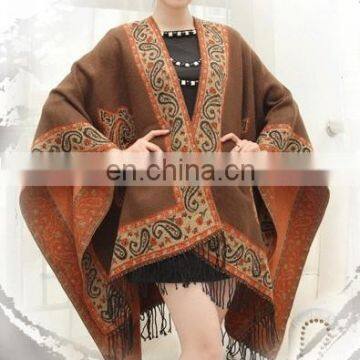 bandanna poncho pashmina shawl&kick pleat scarf