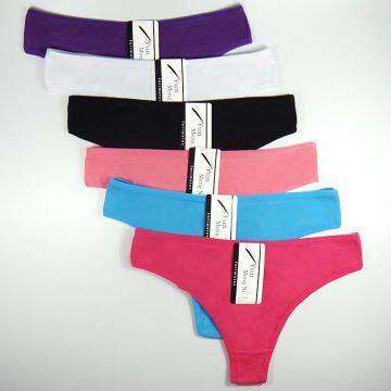 Yun Meng Ni Sexy Underwear Plain Colors T-back Cotton G-string Thongs For Women Panties