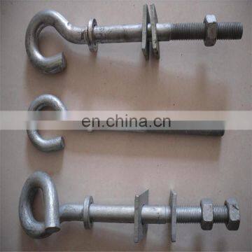 Hot dip galvanized carbon steel pigtail bolt