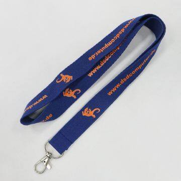 Promotional Custom Thick Unique Logo Cotton Lanyard With Metal Hook photo-2