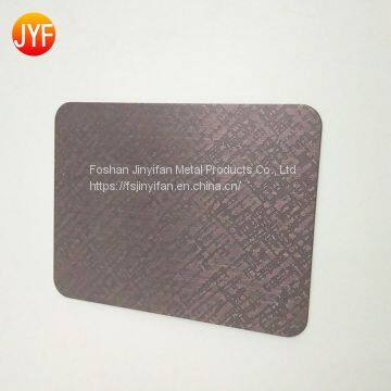 Good quality guarantee color coated metal water ripple design stamped 304 stainless steel sheet for decoration