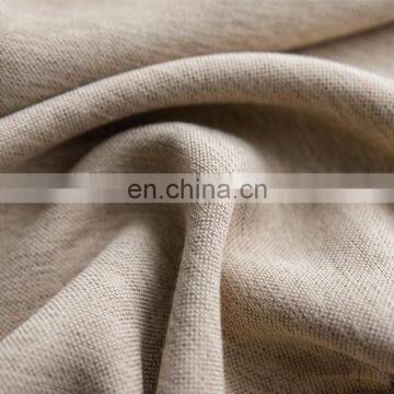 Modern design solid linen look blackout curtain fabric