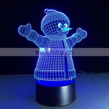 Snowman 3D Led Night Light for Christmas Gifts photo-3