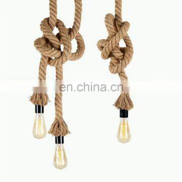 New design hemp rope industrial style ceiling pendant light