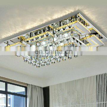 Factory Stock Modern Minimalist Ceiling Lamp Crystal Rectangular Lamp for Bedroom Dining Room photo-6