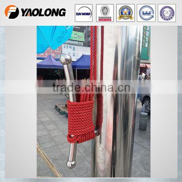 three section stainless steel flagpole