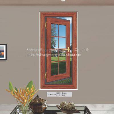 Fancy beautiful Glass Design Latest Aluminium frame double glass french swing opening Window profile