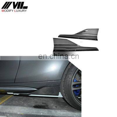 P Style F87 M2 Coupe Side Skirts Splitter Carbon Fiber for BMW F87 M2 2016-2017