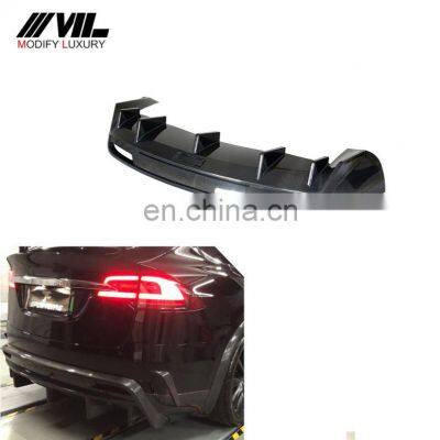 RZ Style Carbon Fiber Rear Bumper Diffuser Lip for Tesla Model X 75D 90D P90D 100D P100D 16-18