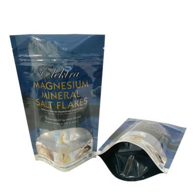 Resealable heat seal foil bath salt packaging / himalayan salt bag with window