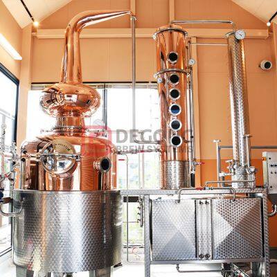 DEGONG 1500L Whiskey Vodka Gin Copper Distillery Equipment For Sale photo-2
