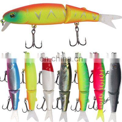 Yajie Outdoors Factory Direct Sales Wholesale Suspend Lure 88mm/7.2g  Fishing Lure Two Sections With Soft Tail Minnow