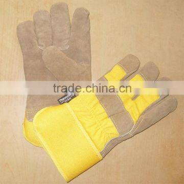 winter leather industrial safety working gloves with Thinsulate full lining