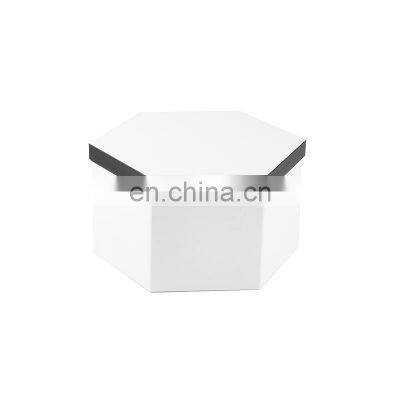 Custom new design white hexagon shape rose flower gift packaging box