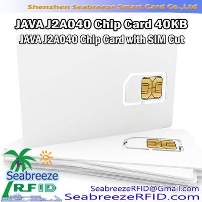 JAVA J2A040 чип-карта 40 КБ, JAVA J2A040 чип-карта с SIM-карточкой врезанной