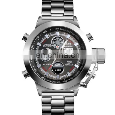 Best Selling Watch Skmei 1515 Large Dial Stainless Steel Chronograph Digital Sport Watch For Men Wristwatches