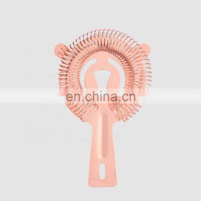 Factory Direct profesional stainless steel rose golden copper antique bar strainer