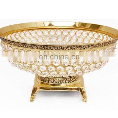 gold plated crystal bowl