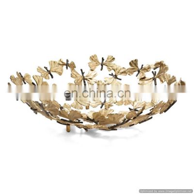 butterfly design metal fancy bowl