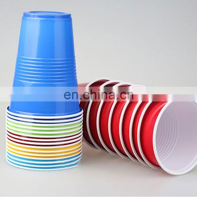 customized private logo christmas drink kids plastic safe beer pong glass dessert red paper cups party